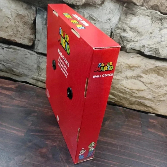 Nintendo Mario Clock Analog Primary Colors Red NES Game Room Bedroom Wall - Picture 8 of 9